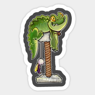 Swamp kitten tower Sticker